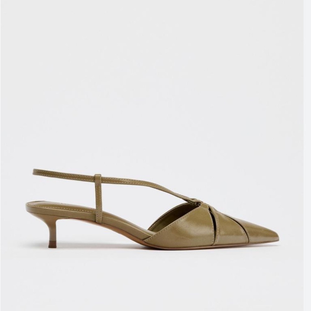 ZARA SLINGBACK KITTEN HEELS - Picture 6 of 7